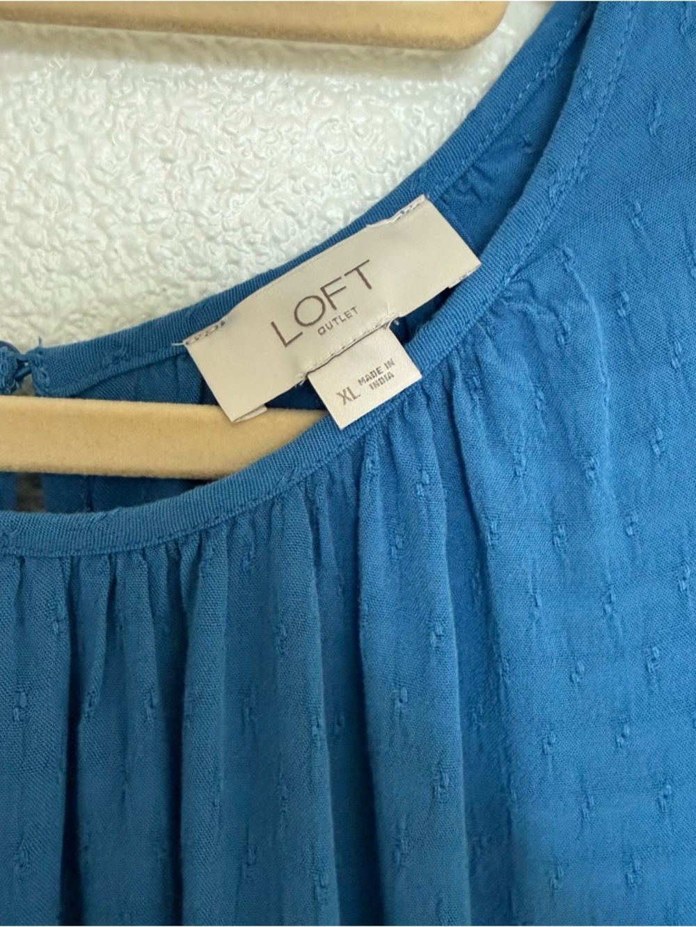 Loft Women's Flutter Sleeve Swiss Dot Tiered Rayon Midi Dress Size XL - Picture 5 of 5
